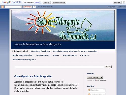 Solo en Margarita - Compra venta y alquiler de Inmuebles