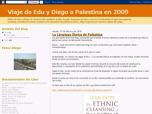 Viaje de Edu y Diego a Palestina en 2009