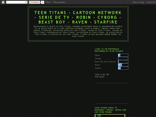 TEEN TITANS - Cartoon Network - serie de TV - Robin - Cyborg - Beast Boy - Raven - Starfire