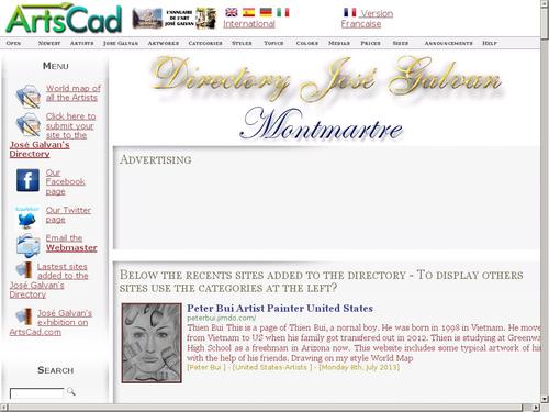 Directory Arts Montmartre Paris French
