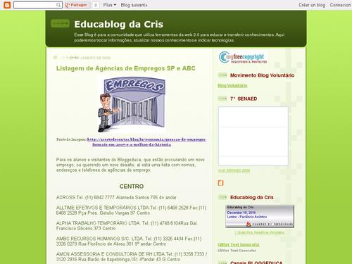 Bloggeduca - Educablog da Cris