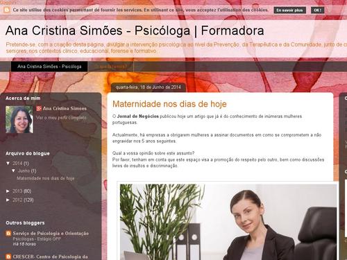 Ana Cristina Simões - Psicóloga | Formadora