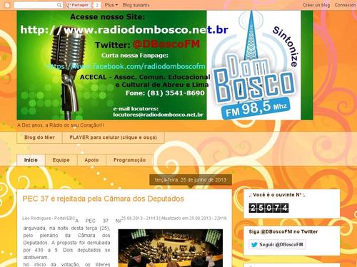 Dom Bosco FM a Rádio Oficial de Abreu e Lima 